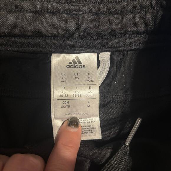 Adidas Climacool Women's XS Black White Athletic Jogger 3-Stripe Zip Ankle - Picture 4 of 8